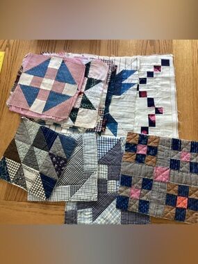 Vintage Handmade Patchwork Quilt Blocks 40’s and 50’s ???